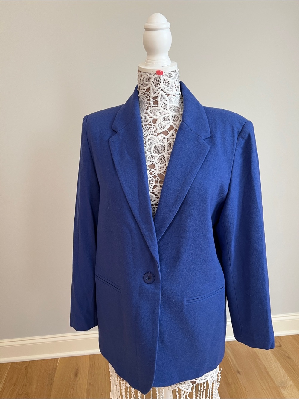 Requirements Women's Cobalt Blue Single-Button Blazer